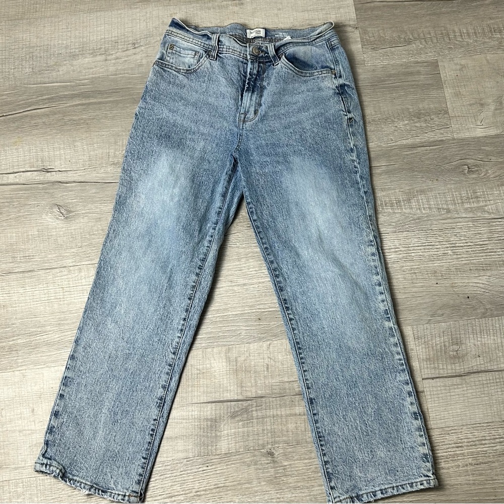 Kensie Light Blue High Rise Straight Jeans